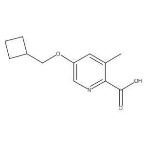 5-(Cyclobutylmethoxy)-3-methylpyridine-2-carboxylic acid Structure