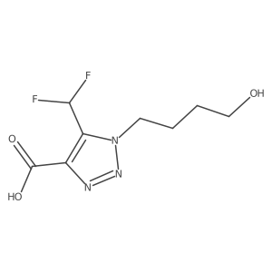 5-(difluoromethyl)-1-(4-hydroxybutyl)-1H-1,2,3-triazole-4-carboxylic acid Structure