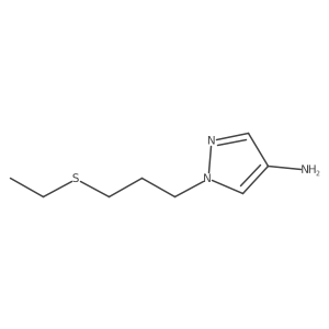 1-[3-(ethylsulfanyl)propyl]-1H-pyrazol-4-amine结构式