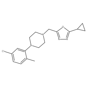 1-(5-Chloro-2-methylphenyl)-4-[(5-cyclopropyl-1,3,4-oxadiazol-2-yl)methyl]piperazine Structure