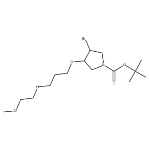 tert-butyl 3-bromo-4-[3-(2-methoxyethoxy)propoxy]pyrrolidine-1-carboxylate Structure