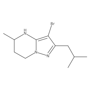 3-bromo-5-methyl-2-(2-methylpropyl)-4H,5H,6H,7H-pyrazolo[1,5-a]pyrimidine Structure