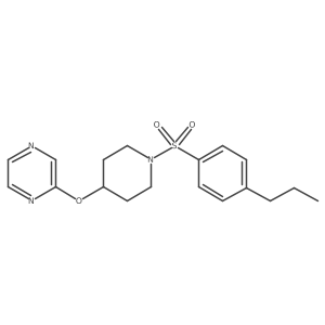 2-((1-((4-Propylphenyl)sulfonyl)piperidin-4-yl)oxy)pyrazine Structure