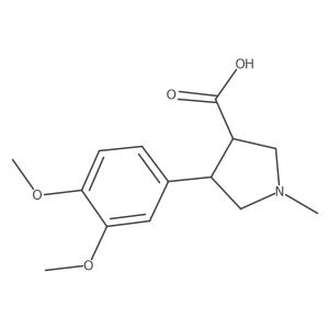 4-(3,4-Dimethoxyphenyl)-1-methylpyrrolidine-3-carboxylic acid Structure