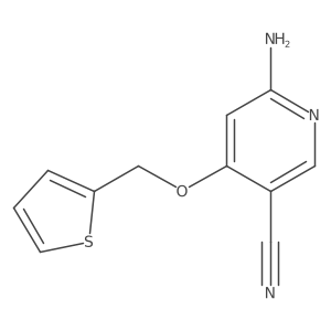 6-Amino-4-(thiophen-2-ylmethoxy)nicotinonitrile结构式