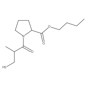 1-[(2S)-3-Mercapto-2-methyl-1-oxopropyl]-L-proline butyl ester Structure