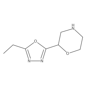 2-(5-Ethyl-1,3,4-oxadiazol-2-yl)morpholine Structure