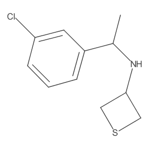 N-(1-(3-Chlorophenyl)ethyl)thietan-3-amine结构式