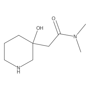 2-(3-hydroxypiperidin-3-yl)-N,N-dimethylacetamide Structure