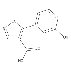 5-(3-Hydroxyphenyl)-1,2-oxazole-4-carboxylic acid结构式