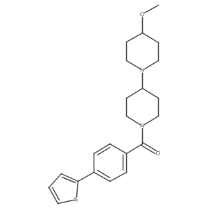 4-Methoxy-1'-[4-(thiophen-2-yl)benzoyl]-1,4'-bipiperidine Structure