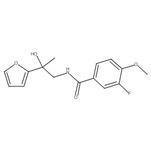 3-fluoro-N-[2-(furan-2-yl)-2-hydroxypropyl]-4-methoxybenzamide结构式