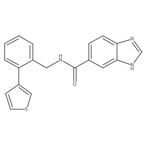 N-(2-(thiophen-3-yl)benzyl)-1H-benzo[d]imidazole-5-carboxamide结构式