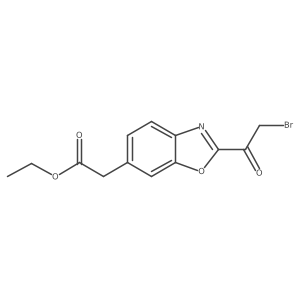 6-Benzoxazoleacetic acid, 2-(2-bromoacetyl)-, ethyl ester Structure