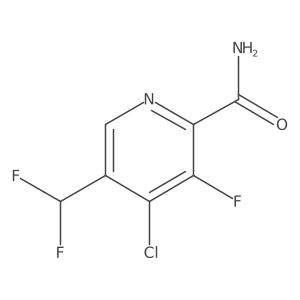 4-Chloro-5-(difluoromethyl)-3-fluoropicolinamide Structure