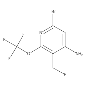 6-Bromo-3-(fluoromethyl)-2-(trifluoromethoxy)pyridin-4-amine Structure