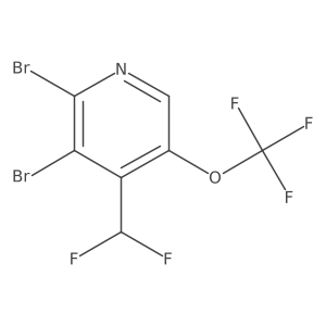 2,3-Dibromo-4-(difluoromethyl)-5-(trifluoromethoxy)pyridine Structure