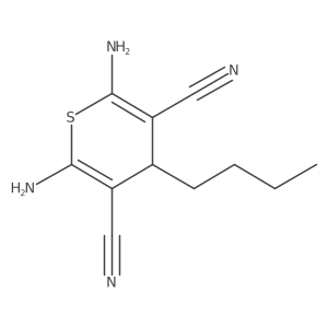 4H-Thiopyran-3,5-dicarbonitrile, 2,6-diamino-4-butyl- Structure