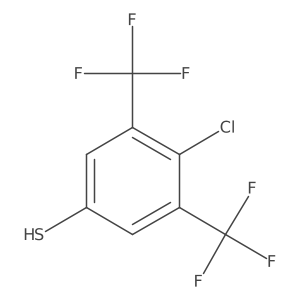 Benzenethiol, 4-chloro-3,5-bis(trifluoromethyl)-结构式