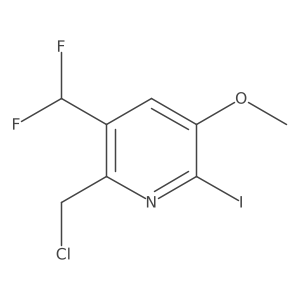 2-(Chloromethyl)-3-(difluoromethyl)-6-iodo-5-methoxypyridine Structure
