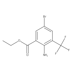 Ethyl 2-amino-5-bromo-3-(trifluoromethyl)benzoate结构式