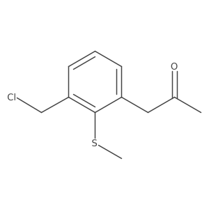 1-(3-(Chloromethyl)-2-(methylthio)phenyl)propan-2-one Structure