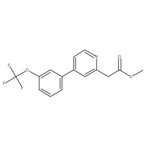 Methyl 2-(4-(3-(trifluoromethoxy)phenyl)pyridin-2-yl)acetate Structure