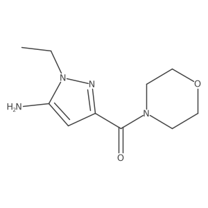1-ethyl-3-(morpholine-4-carbonyl)-1H-pyrazol-5-amine结构式