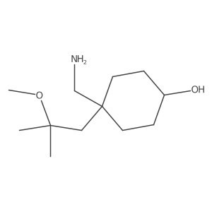 4-(Aminomethyl)-4-(2-methoxy-2-methylpropyl)cyclohexan-1-ol结构式