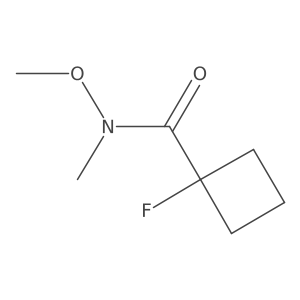 1-fluoro-N-methoxy-N-methyl-cyclobutanecarboxamide Structure