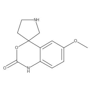 6-Methoxy-1,2-dihydrospiro[3,1-benzoxazine-4,3'-pyrrolidine]-2-one Structure