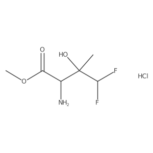 cis-Methyl 2-amino-4,4-difluoro-3-hydroxy-3-methylbutanoate hydrochloride Structure