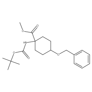 Methyl 1-[(2-methylpropan-2-yl)oxycarbonylamino]-4-phenylmethoxycyclohexane-1-carboxylate Structure