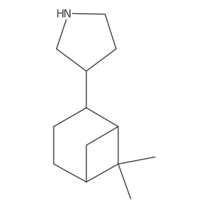 3-{6,6-Dimethylbicyclo[3.1.1]heptan-2-yl}pyrrolidine结构式