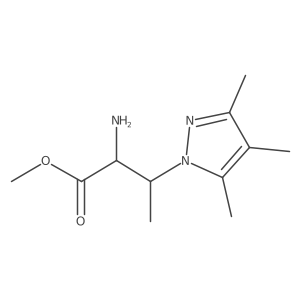 methyl 2-amino-3-(trimethyl-1H-pyrazol-1-yl)butanoate结构式