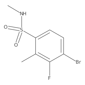 4-bromo-3-fluoro-N,2-dimethylbenzene-1-sulfonamide Structure