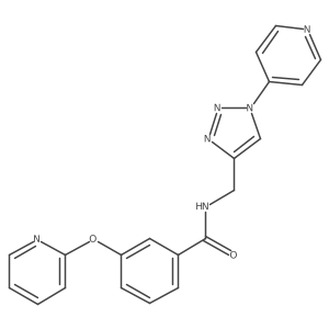3-(pyridin-2-yloxy)-N-((1-(pyridin-4-yl)-1H-1,2,3-triazol-4-yl)methyl)benzamide结构式