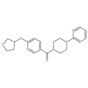 (4-(Pyrimidin-2-yl)piperazin-1-yl)(6-((tetrahydrofuran-3-yl)oxy)pyridin-3-yl)methanone结构式