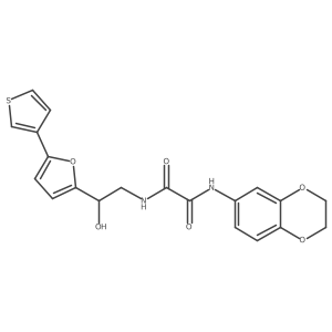 N1-(2,3-dihydrobenzo[b][1,4]dioxin-6-yl)-N2-(2-hydroxy-2-(5-(thiophen-3-yl)furan-2-yl)ethyl)oxalamide结构式