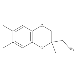 (2,6,7-Trimethyl-2,3-dihydro-1,4-benzodioxin-2-yl)methanamine Structure