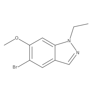 5-bromo-1-ethyl-6-methoxy-1H-Indazole结构式