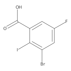 3-Bromo-5-fluoro-2-iodobenzoic acid结构式