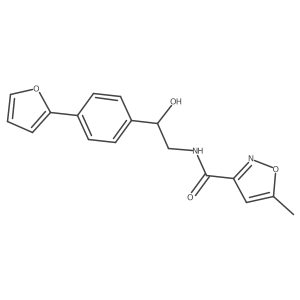 N-{2-[4-(furan-2-yl)phenyl]-2-hydroxyethyl}-5-methyl-1,2-oxazole-3-carboxamide Structure