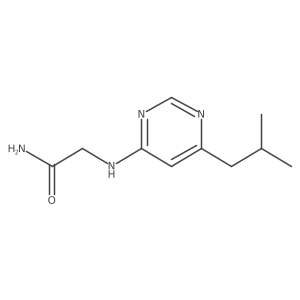 2-{[6-(2-Methylpropyl)pyrimidin-4-yl]amino}acetamide Structure