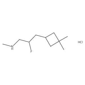 [3-(3,3-Dimethylcyclobutyl)-2-fluoropropyl](methyl)amine hydrochloride结构式