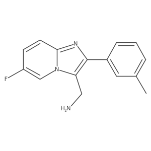 [6-Fluoro-2-(3-methylphenyl)imidazo[1,2-a]pyridin-3-yl]methanamine Structure