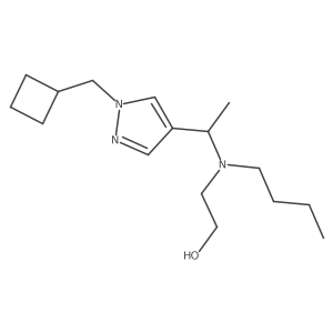 2-[butyl({1-[1-(cyclobutylmethyl)-1H-pyrazol-4-yl]ethyl})amino]ethan-1-ol结构式