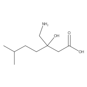 3-(Aminomethyl)-3-hydroxy-6-methylheptanoic acid结构式