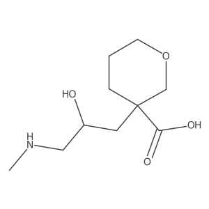 3-[2-Hydroxy-3-(methylamino)propyl]oxane-3-carboxylic acid结构式