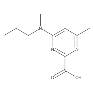4-Methyl-6-[methyl(propyl)amino]pyrimidine-2-carboxylic acid Structure